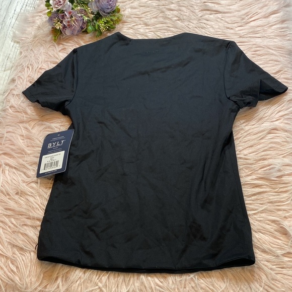 NWT BYLT Premium Basics Contour Short Sleeve Top in Black sz S - Picture 10 of 11